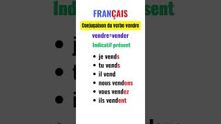 Conjugaison du verbe vendre au présent de lindicatif français frances french auladefrancês [upl. by Hoskinson]