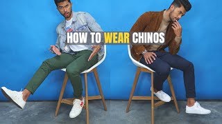 The 5 MOST STYLISH Ways To Wear Chinos  How to Wear Chinos For Guys [upl. by Hennebery886]