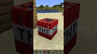 AN ANVIL CAN STOP TNT BLOCK DAMAGE IN MINECRAFT minecraft shorts gaming [upl. by Nitza678]