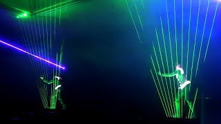 Performers BEND amp WARP laser beams LIVE TLC Creative Light BENDERS [upl. by Bedwell]