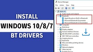 How To Install Bluetooth Drivers On Windows 111087 PC Or Laptop  Full Guide [upl. by Enitsud]