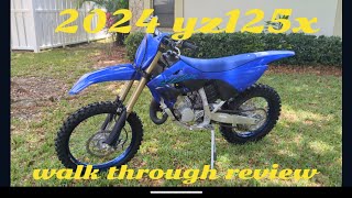 2024 Yamaha yz125x walk around and review [upl. by Nemrak802]