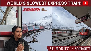 Riding the Glacier express train  Ultimate guide to the Glacier express  St Moritz to Zermatt [upl. by Garrik]