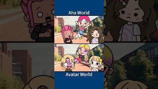 Aha World VS Avatar World❤️💙 I hate this trend ahaworld avatarworld tocaboca gacha roblox [upl. by Eilyac381]