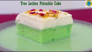 Tres Leches Cake  Pistachio Milk Cake  3 Milk Cake recipe  Quick and Tasty kitchen by Geetha [upl. by Olenolin652]