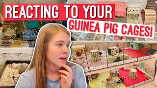 REACTING TO MY SUBSCRIBERS GUINEA PIG CAGES PART 7 💕 [upl. by Adnoryt839]