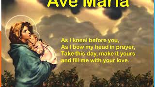 Ave Maria Gratia Plena English Lyrics [upl. by Kamal950]