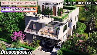 HMDA amp RERA Approved Villas  4BHK Duplex Villas  3700 Sft  Adibatla near Wonderla  Hyderabad [upl. by Delastre957]