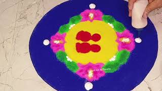 मार्गशीर्ष गुरुवार विशेष रांगोळी 🪷🙏🏻 Margashirsha guruvar special Rangoli  Laxmi Charan Rangoli [upl. by Keviv]