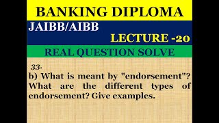 BANKING DIPLOMA JAIBBAIBB [upl. by Elrahc]