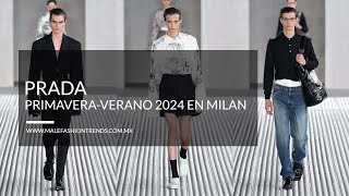 PRADA Desfile PrimaveraVerano 2024 en la semana de la moda de Milán [upl. by Aerona]