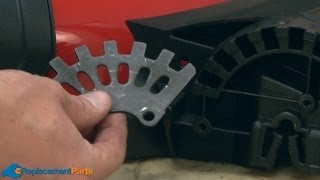 How to Replace the Front Height Adjuster Plate on a TroyBilt TB130 Lawn Mower [upl. by Ecnarolf]