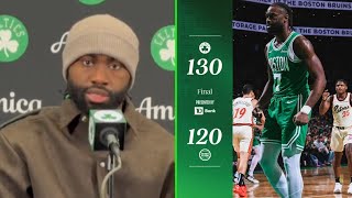 Jaylen Brown Speaks After Dishing A Season High of 9 Assist After The Boston Celtics Win [upl. by Reece]