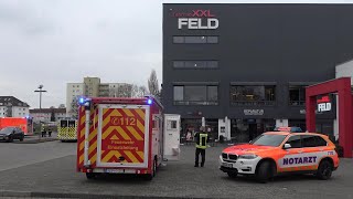 EBikeAkkubrand  7 Verletzte bei Fahrrad XXL Feld GmbH in Sankt AugustinMenden am 240223 [upl. by Zuleika]