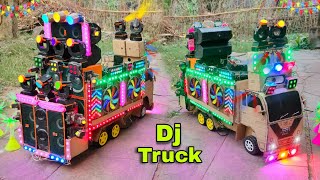 Mini Dj Truck loading AtNew Home by cardboard making dj truck and light dj toy eicher dj big Dj Sr [upl. by Auoy]