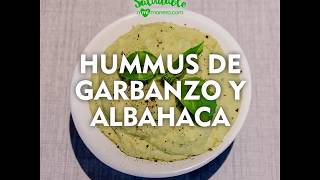 Hummus casero de garbanzo y albahaca muy fácil de preparar [upl. by Rehpotsirhc]