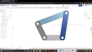 Four bar Mechanism Design  Two Position  OnShape [upl. by Burack]