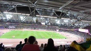 Justin Gatlin Stuns Usain Bolt in the Mens 100m Live from London 2017 World Championships [upl. by Nelehyram231]