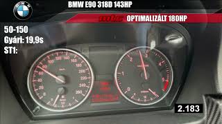 BMW E90 318D 143HP OPTIMALIZÁLÁS 📈180HP MTChip [upl. by Lanos]