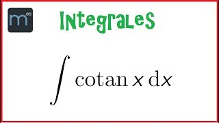 Integral de la cotangente integrales [upl. by Arvo]