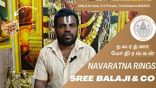 Navaratna Rings  நவரத்னா மோதிரங்கள்  Sree Balaji amp Co [upl. by Ahselet]