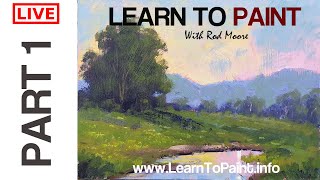 Acrylic Painting Beginners  Part 1 Live Stream [upl. by Gimble]