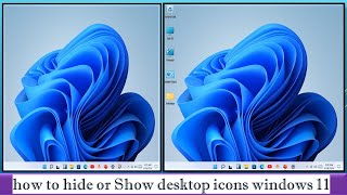 how to hide or Show desktop icons windows 11 [upl. by Oulman]