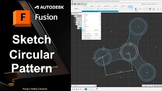 Autodesk Fusion 12  Sketch Circular Pattern Tool [upl. by Maison342]