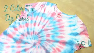 Make a 2Color Swirl Tie Dye Shirt the Easy Way [upl. by Campos]