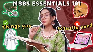 🛍Everything you NEED for 1st year MBBS 📚⚕️REALISTIC things to buy for MBBS [upl. by Esikram]