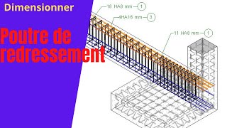 Prédimensionner et calculer une Poutre de redressement Français [upl. by Sibell464]