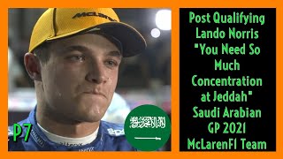 LANDO NORRIS POST QUALIFYING INTERVIEW SAUDI ARABIA JEDDAH GP 2021 [upl. by Liemaj302]