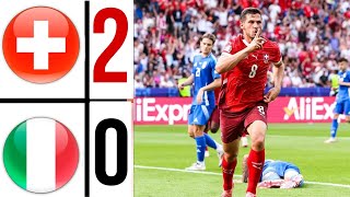 Switzerland vs Italy UEFA EURO 2024  Highlights amp Goals SvizzeraItalia EURO 2024 [upl. by Anirrok336]