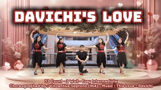 Davichis Love  Easy Intermediate Line Dance  Demo by  Amare Nafiri Yedij [upl. by Nerrej708]