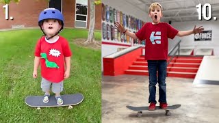 0 TO 10 YEARS OLD SKATEBOARDING JOURNEY  Ryden Schrock [upl. by Politi]