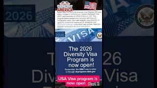 USA 🇺🇸 visa program now open part 2  USA green card usagreencard dv2026 [upl. by Aleyam]