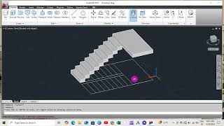 HOW TO MAKE 3D STAIRCASE IN AUTOCAD METHOD 2 [upl. by Anuaek]