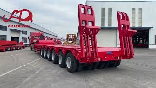 Fudeng 6 axle lowbed semi trailer for sale [upl. by Yhprum729]