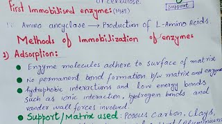 Enzyme Immobilization  Enzyme Biotechnology  Method  Advantages [upl. by Yekim]