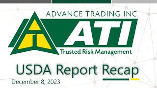 December 8 2023 USDA WASDE Report Recap [upl. by Ahsinehs]