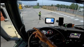 POV Truck driving  After loading from Airport  Spain  P2 truckdriver trucker246 [upl. by Clementis]