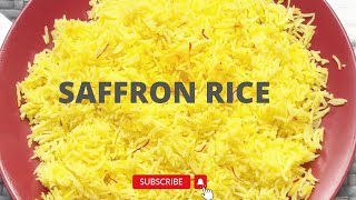 Saffron Rice  Arabian style saffron rice the EASIEST recipe [upl. by Eydie]