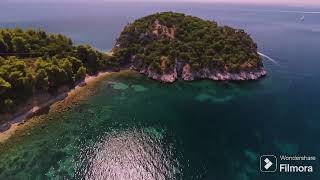 Greece🇬🇷 4k Skopelos Velanio beach 4k  Greece [upl. by Yalonda]