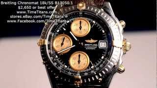 Breitling Chronomat 18k and Stainless Steel Black GT Dial B130501 [upl. by Eehc]