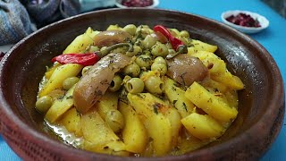 MOROCCAN TAGINE CHICKEN POTATO AND OLIVES [upl. by Gasper]