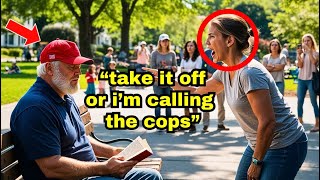 Karen Calls The Cops On Republican Man For Wearing MAGA Hat Only To Discover He’s The Police Chief [upl. by Llegna]