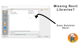 Revit 2022  Missing Libraries [upl. by Oiliruam482]