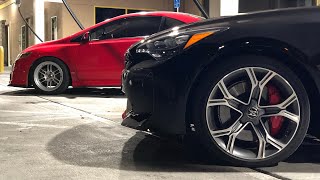 2018 KIA Stinger GT 460WHP vs Supercharged Civic Si 380WHP [upl. by Enovi]