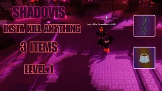 SHADOVIS rpg NEW BEST BUILD one shot ANYTHING at level 1 [upl. by Maroj]