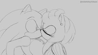 Sonamy kiss animation 💙🩷 [upl. by Aynas]